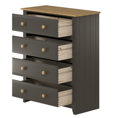 Capri Carbon 4 drawer chest of drawers