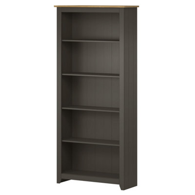 Capri Carbon Grey tall bookcase