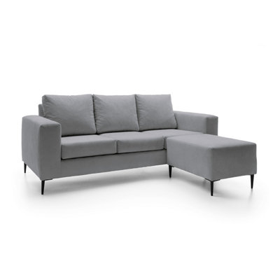 Capri Reversible Corner Sofa in Cool Grey
