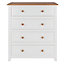 Capri White 4 drawer chest of drawers