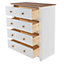 Capri White 4 drawer chest of drawers