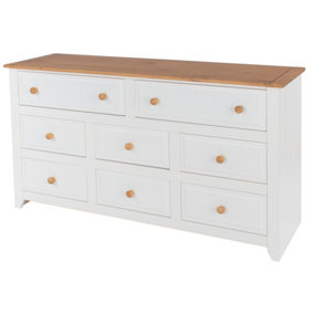 Capri White 6+2 drawer large chest