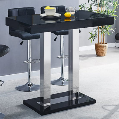 High gloss bar table deals and stools