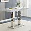 Caprice High Gloss Bar Table Large In Magnesia Marble Effect