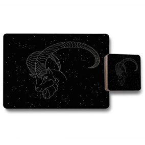 Capricorn zodiac sign (placemat & coaster set) / Default Title