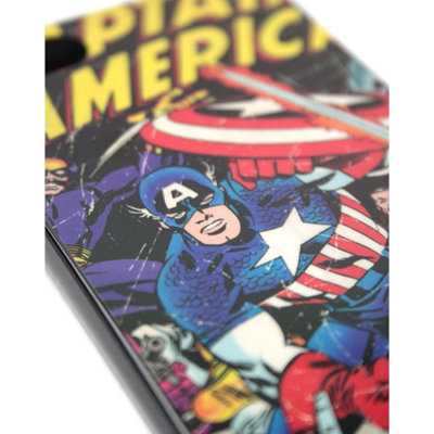 Captain America Retro Comic Phone Case Multicoloured (One Size)