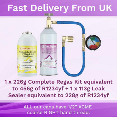 Car Aircon Regas R1234yf Compatible Refrigerant + Leak Sealer ...