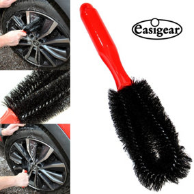 Car Alloy Wheel Brush Cleaning Soft Non-Scratch Bristles Motorcycle Bike