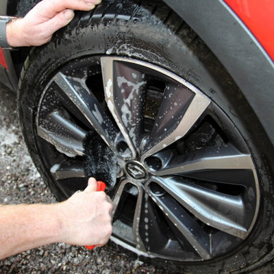 Car Alloy Wheel Brush Cleaning Soft Non-Scratch Bristles Motorcycle Bike