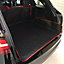 Car Boot Trunk Liner Heavy Duty Rear Seat Protector Pet Hammock Black & Red 3in1