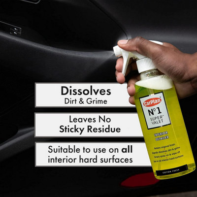 Car Dash Interior Cleaner Detailer All Hard Surface CarPlan Super Valet 600ml x2 - 4