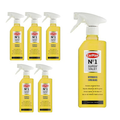Car Dash Interior Cleaner Detailer All Hard Surface CarPlan Super Valet 600ml x6