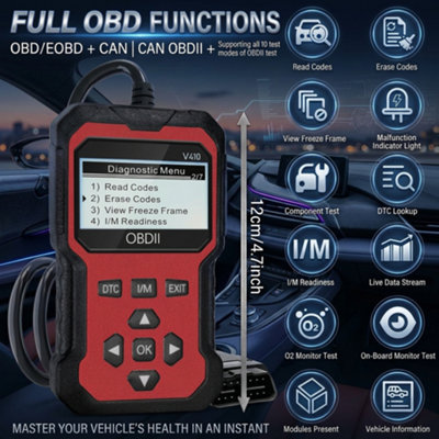 Car Engine Fault Code Reader Diagnostic Scanner Tool for Vehicles