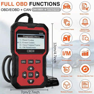 Car Engine Fault Code Reader Diagnostic Scanner Tool for Vehicles