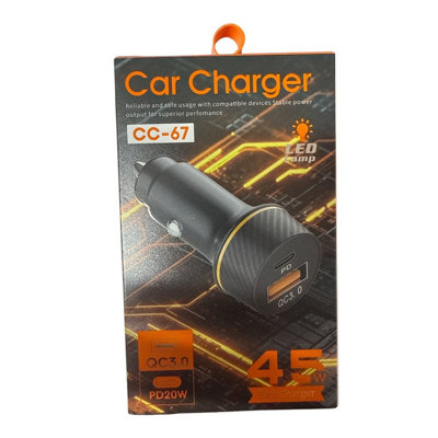 Car Fast Charger 45W/Universal High-Speed Car Charger
