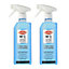Car Glass Cleaner Repels Water VOC Free Fast Drying No Streak CarPlan 600ml x2