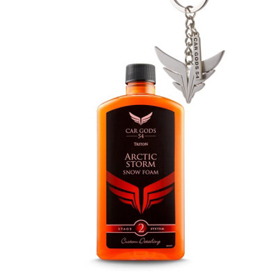Car Gods Arctic Storm Snow Foam Car Shampoo Orange Scent 500ml & free keyring
