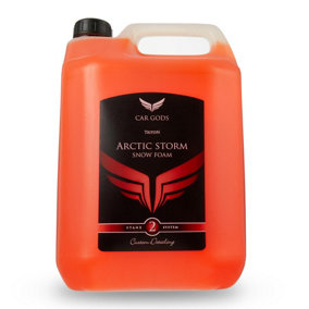 Car Gods Arctic Storm Thick Snow Foam Car Shampoo Wash Orange Scent 5L 5 Litres