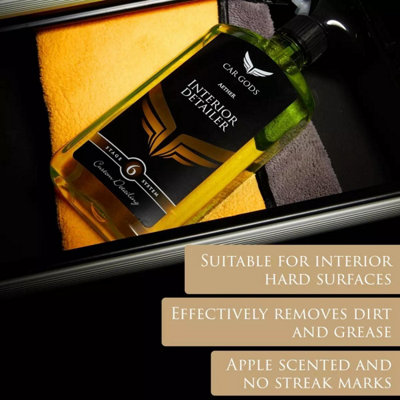 Car Gods Interior Cleaner Removes Dirt & Grease Detailer Vehicle Apple Scent