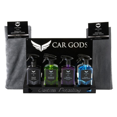 Car Gods Interior & Wheel Kit Detailing Valet Clean Dash Glass Trim Revive
