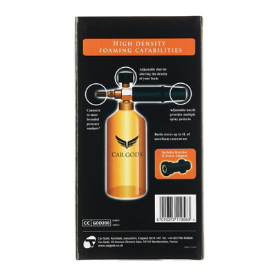 Car Gods Trident Car Snow Foam Pressure Washer Cannon Lance Only 1L Capacity - 5