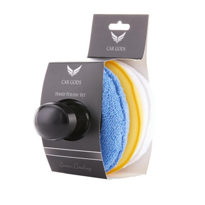 Car Gods Vehicle Auto Cleaning Polish Wax Applicator Set With Handle Valeting - 7