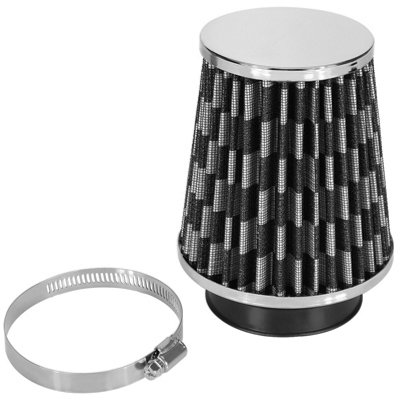 Car High Flow Cold Air Filter Intake Induction Kit High Power Mesh Cone Black