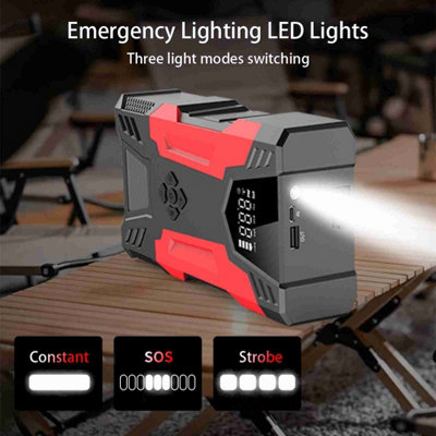Car Jump Starter Portable Compact Three Modes LED Emergency Light Jump Starter