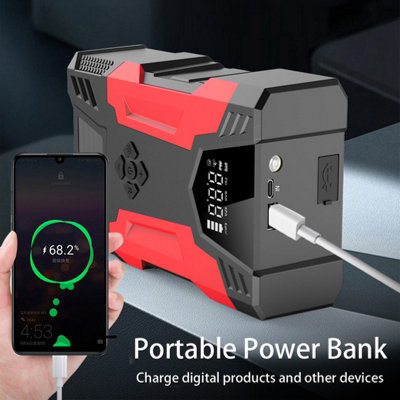 Car Jump Starter Portable Compact Three Modes LED Emergency Light Jump Starter