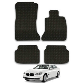 Car Mats for BMW 7 Series (2007-2015)  F01   SWB  Tailored Fit Rubber Floor Set