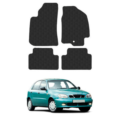 Car Mats for Chevrolet Lanos (1997-2004) Tailored Fit Rubber Floor Set 4 Pieces