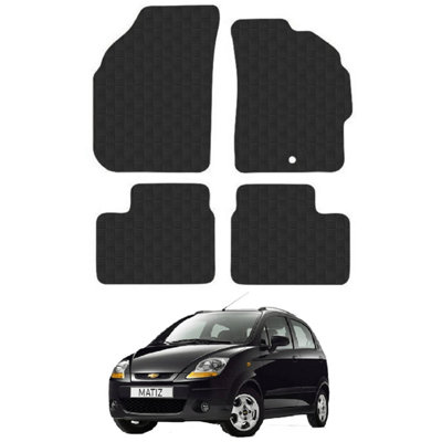 Car Mats for Chevrolet Matiz (1998-2010) Tailored Fit Rubber Floor Set 4 Pieces