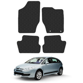 Car Mats for Citroen C4 (2004-2010) Tailored Fit Rubber Floor Set Heavy-Duty 4pc