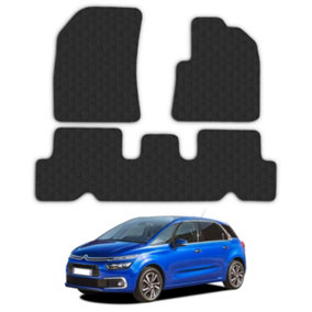 Car Mats for Citroen C4 Picasso 2015- Onwards Tailored Fit Rubber Floor Set 3pcs