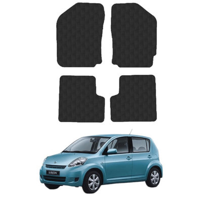 Car Mats for Daihatsu Sirion (2005-2010) Tailored Fit Rubber Floor Set 4 Pieces