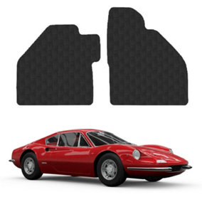 Car Mats for Ferrari 246 Dino GT GTS 1969-74 Tailored Fit Rubber Floor Mat Set