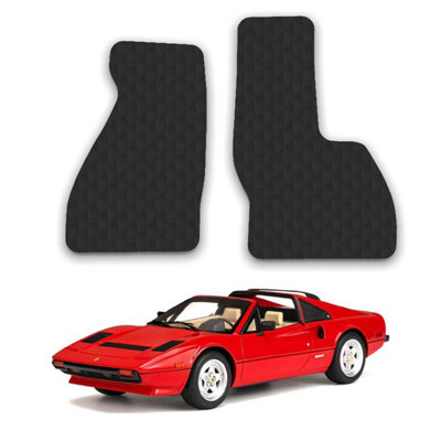 Car Mats for Ferrari 308 GTB GTS 1975-85 Tailored Fit Black Rubber Floor Mat Set