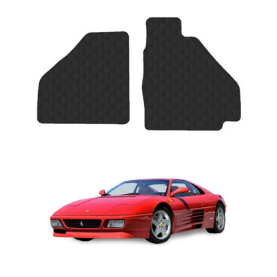 Car Mats for Ferrari 348 1989-95 Tailored Fit Black Rubber Floor Mat 2 ...