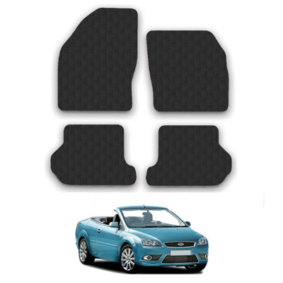 Car Mats for Ford Focus (2007-2010)  MK2   Cabriolet  Tailored Fit Rubber Set