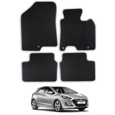 Car Mats for Hyundai i30 (2012-2017) Tailored Fit Carpet Floor Set Anti-Slip 4pc