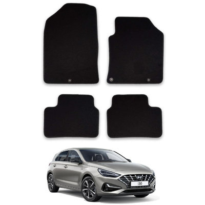 Car Mats for Hyundai i30 (2017+) Tailored Fit Carpet Floor Set Anti-Slip 4pcs