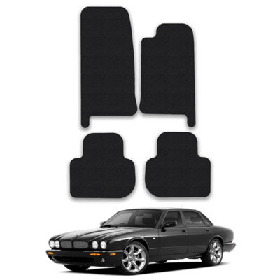 Car Mats For Jaguar XJ 1994-03  SWB Tailored Fit Black Carpet Floor Set 4pcs