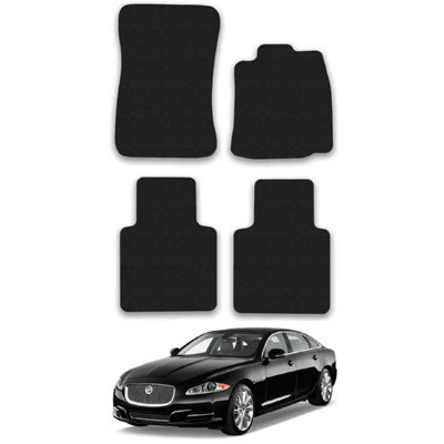 Car Mats For Jaguar XJ 2010-19  LWB Tailored Fit Black Carpet Floor Set 4pcs