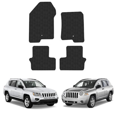 Car Mats for Jeep Compass (2007-2017) Tailored Fit Rubber Floor Set Heavy-Duty