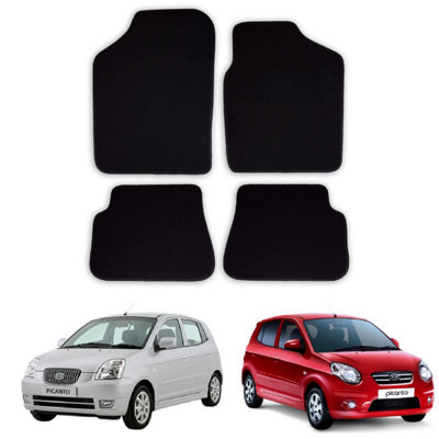 Car Mats for Kia Picanto (2004-2009) Tailored Fit Carpet Floor Set Anti-Slip 4pc