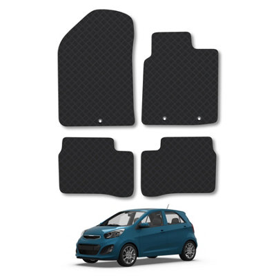 FSW - Fully Tailored Car Mats - Sportage Hybrid 2022-On - Black Carpet - Anti Slip Mat - Non Slip Car Floor Mat, Fitted With Clips & Granulated On - View #6