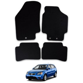 Car Mats for Kia Rio (2005-2010) Tailored Fit Carpet Floor Set Anti-Slip 4pcs