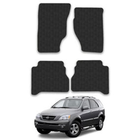 Car Mats for Kia Sorento (2004-2010) Tailored Fit Rubber Floor Set Heavy-Duty