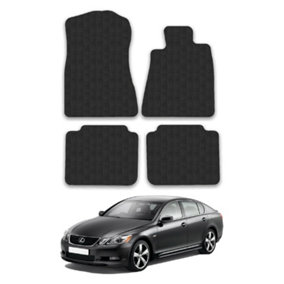 Car Mats for Lexus GS (2005-2011) Tailored Fit Rubber Floor Set Heavy-Duty 4pcs