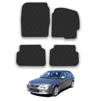 Car Mats for Mazda 323 (1998-2003) Tailored Fit Rubber Floor Set Heavy-Duty 4pcs